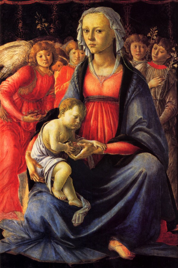 The Virgin and Child surrounded by Five Angels by Sandro Botticelli